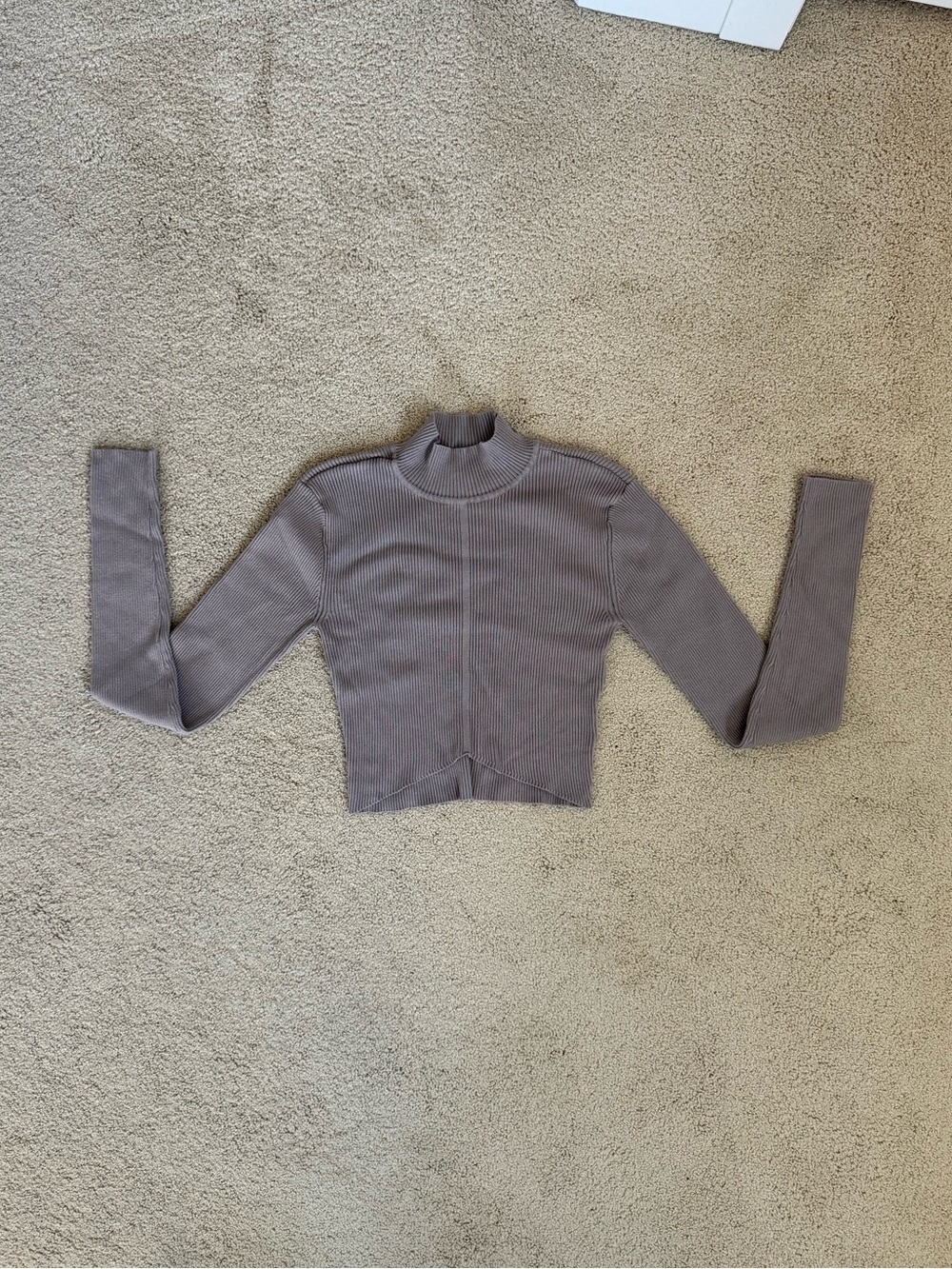 garage ribbed long sleeve top